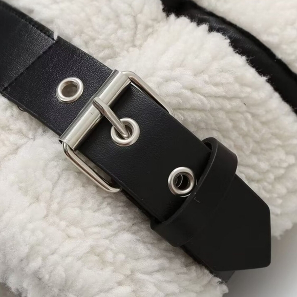 Zip Up Long Sleeve Sherpa Jacket - Picture 8 of 10